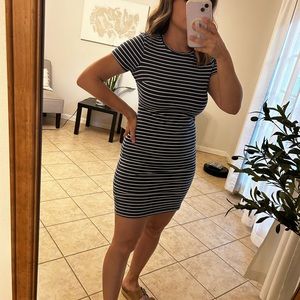 Striped bodycon dress
